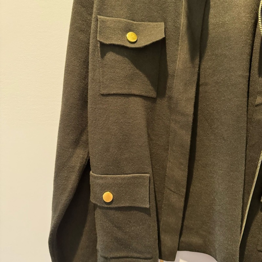 Rachel Zoe Utility Jacket | Olive Green | Size L - Picture 4 of 9